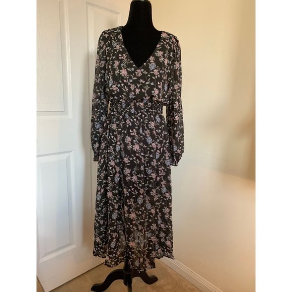 Boho Floral Print Chiffon Dress - Picture 10 of 12